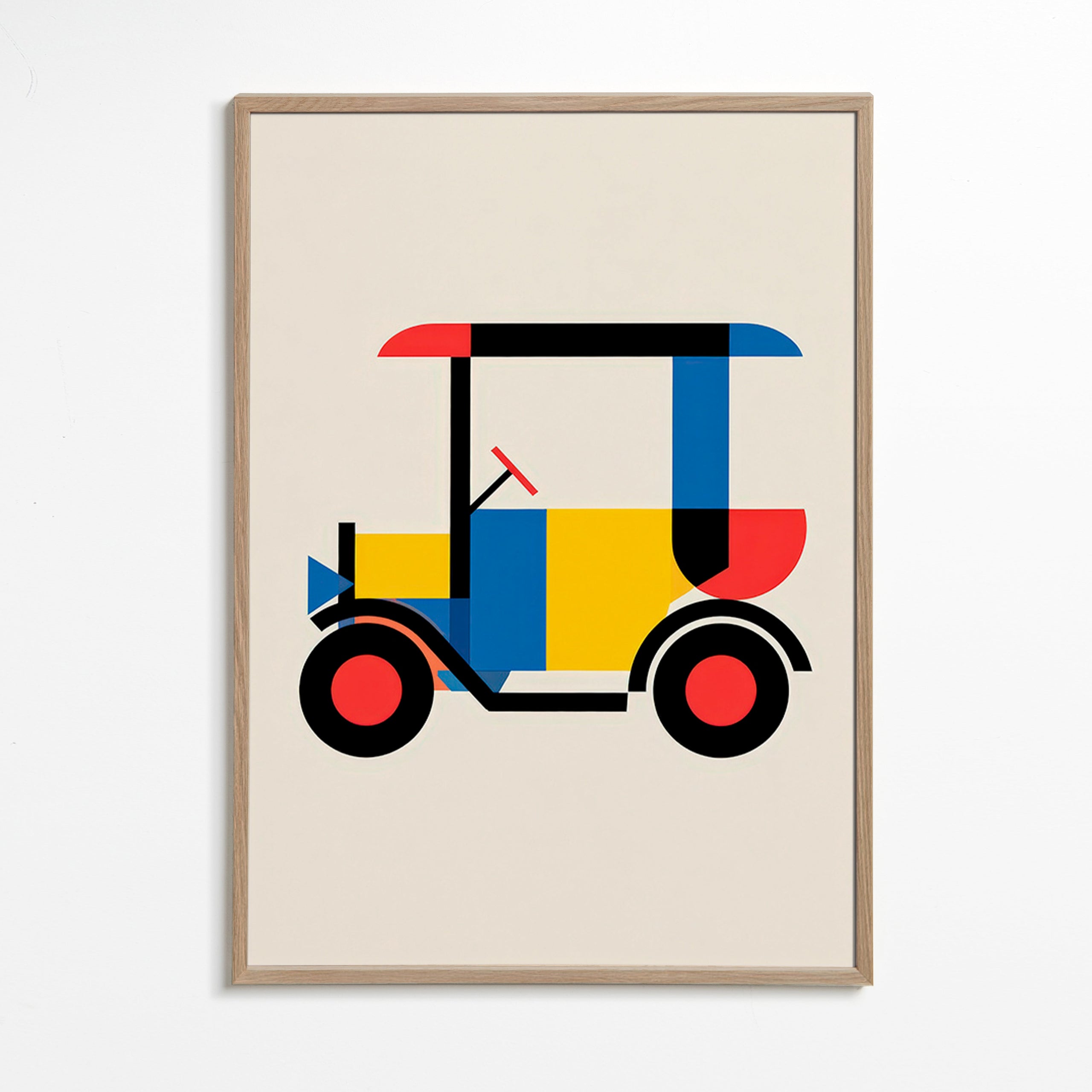 Poster geometrico veicolo Bauhaus