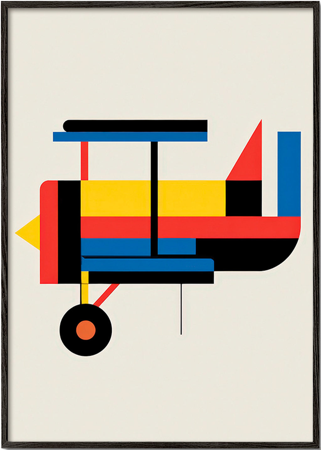 Quadro geometrico biplano stilizzato