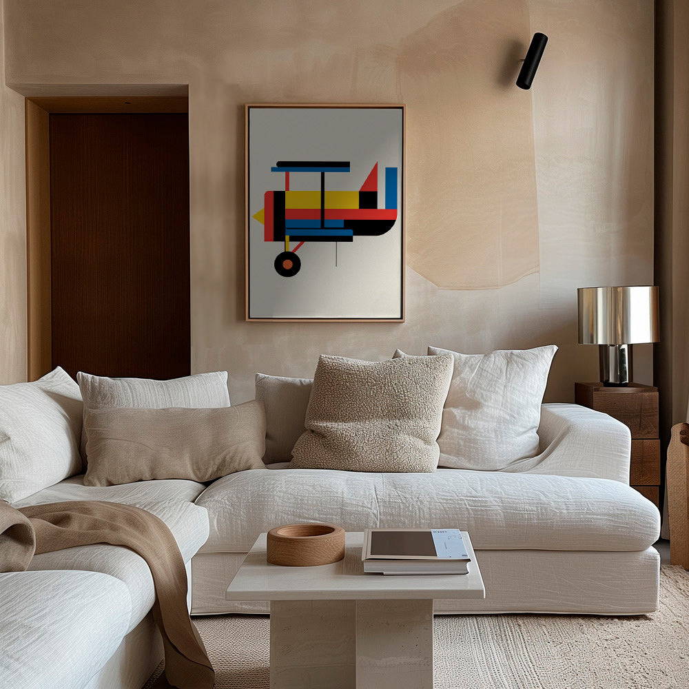 Quadro geometrico biplano stilizzato