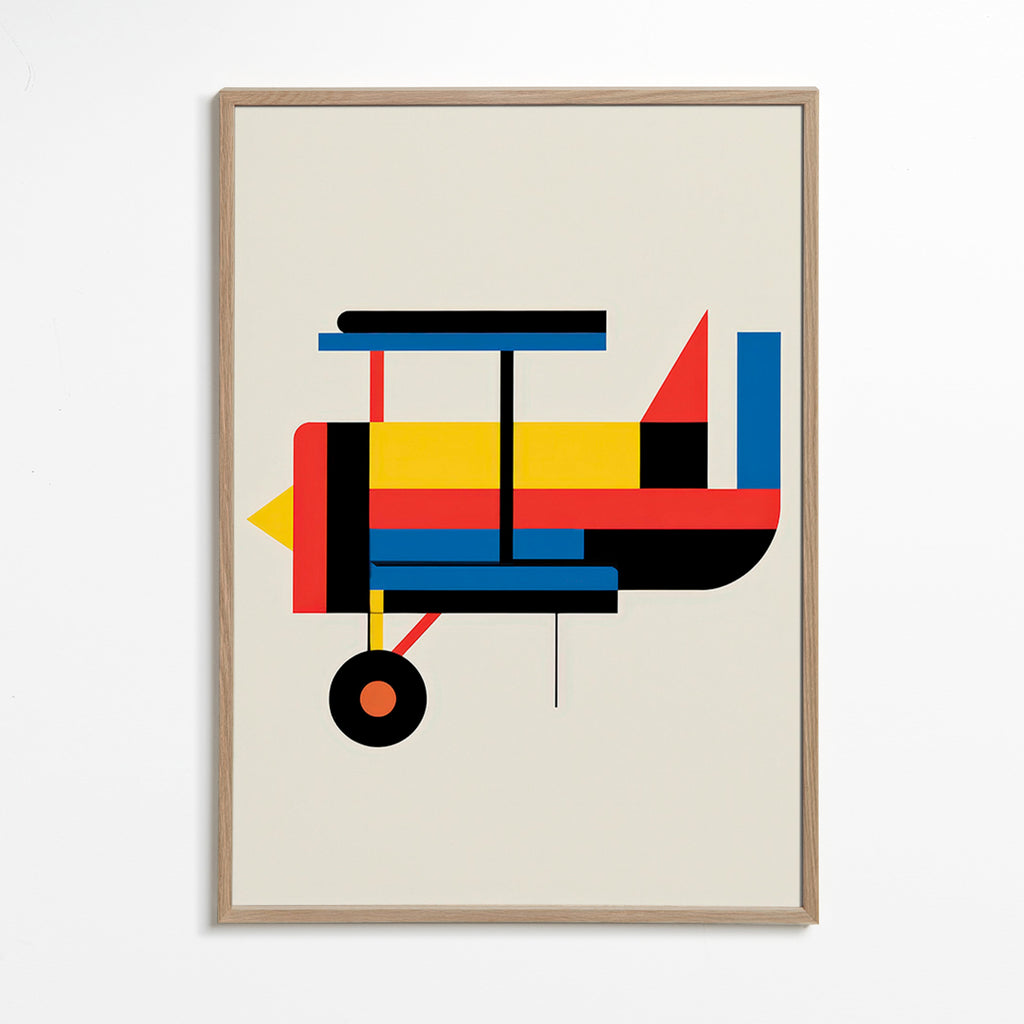 Quadro geometrico biplano stilizzato