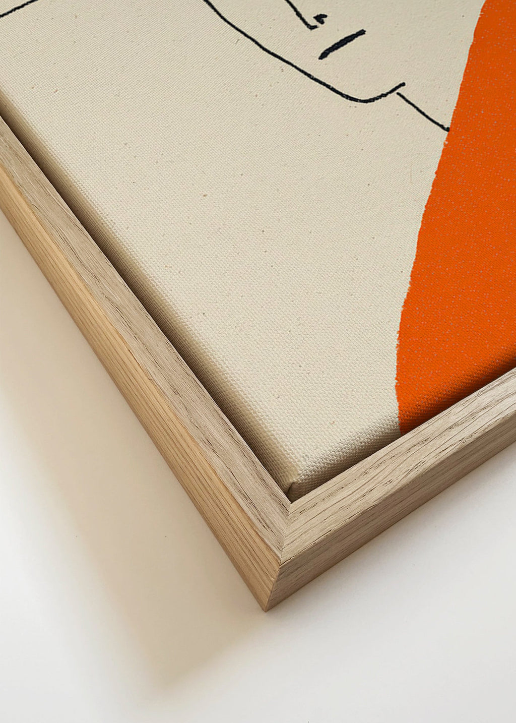 Illustrazione minimal con mantello arancione