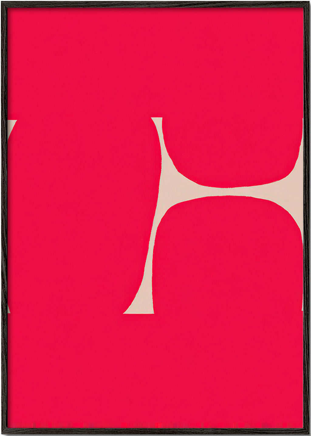 Quadro astratto Curva cremisi