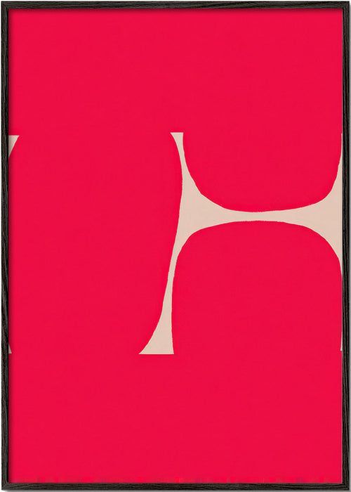 Quadro astratto Curva cremisi