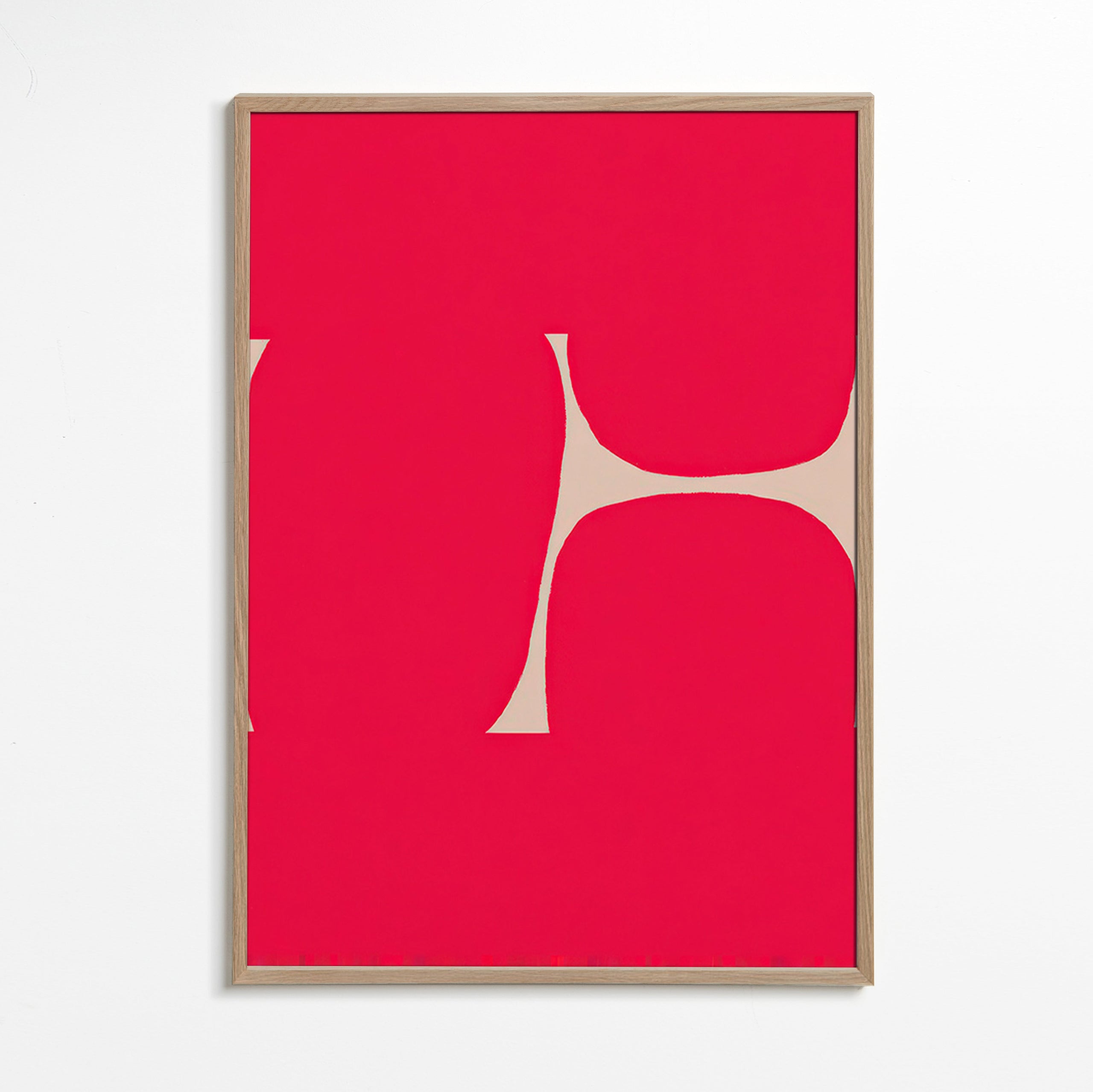 Quadro astratto Curva cremisi
