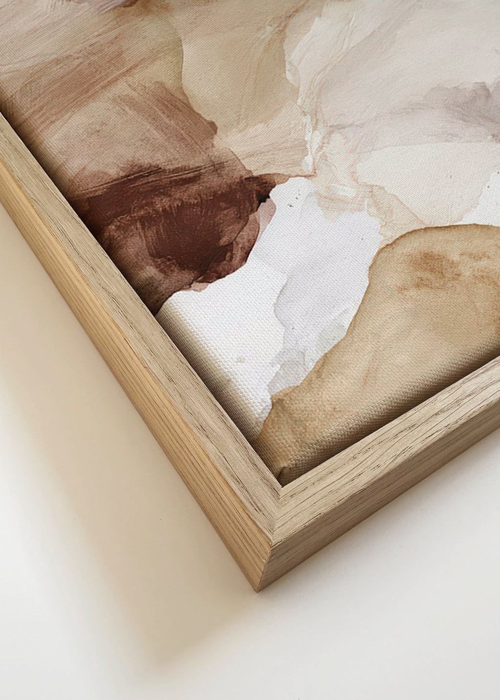 Quadro astratto toni terra e pennellate morbide