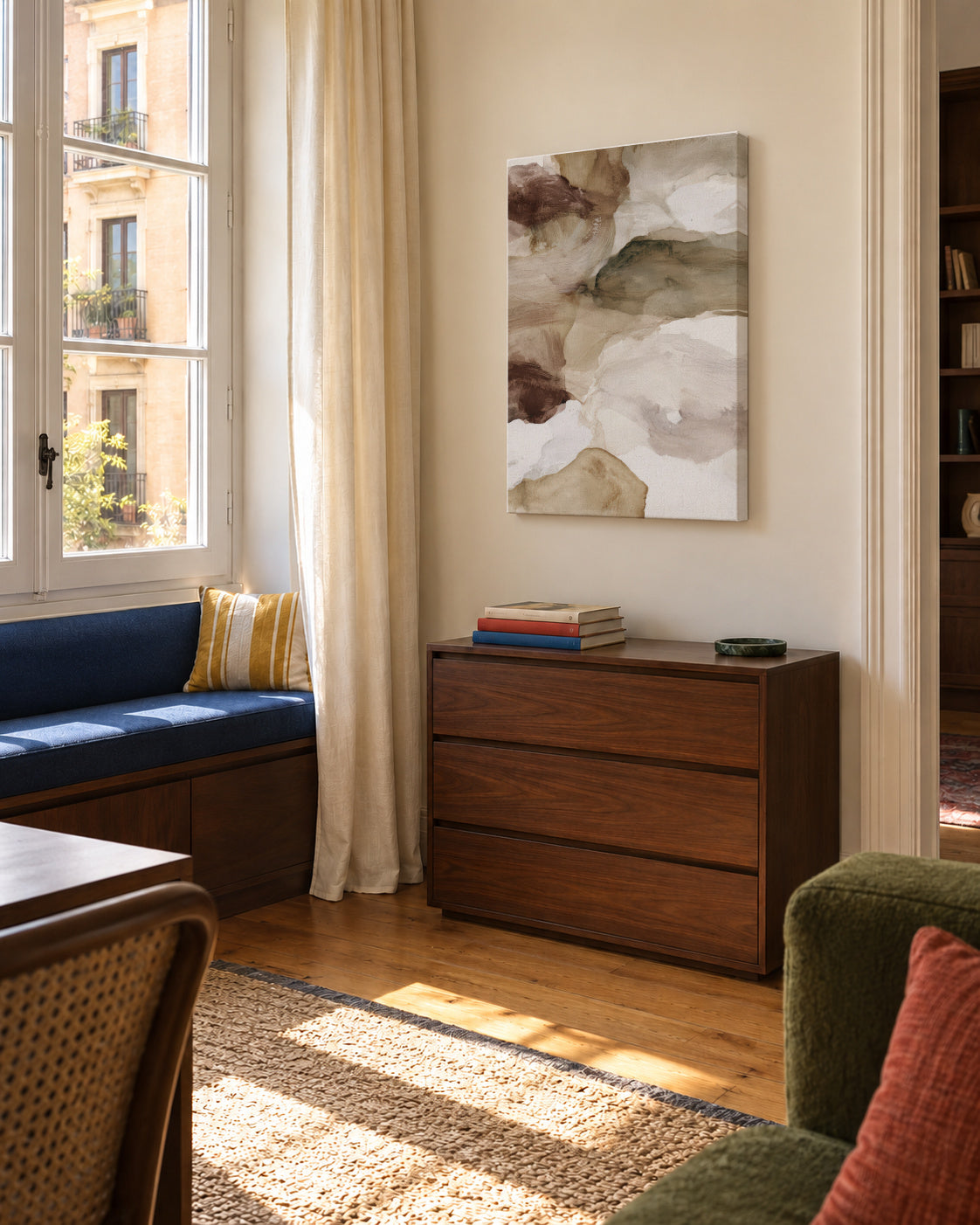 Earth Current - Unframed canvas in an interior
