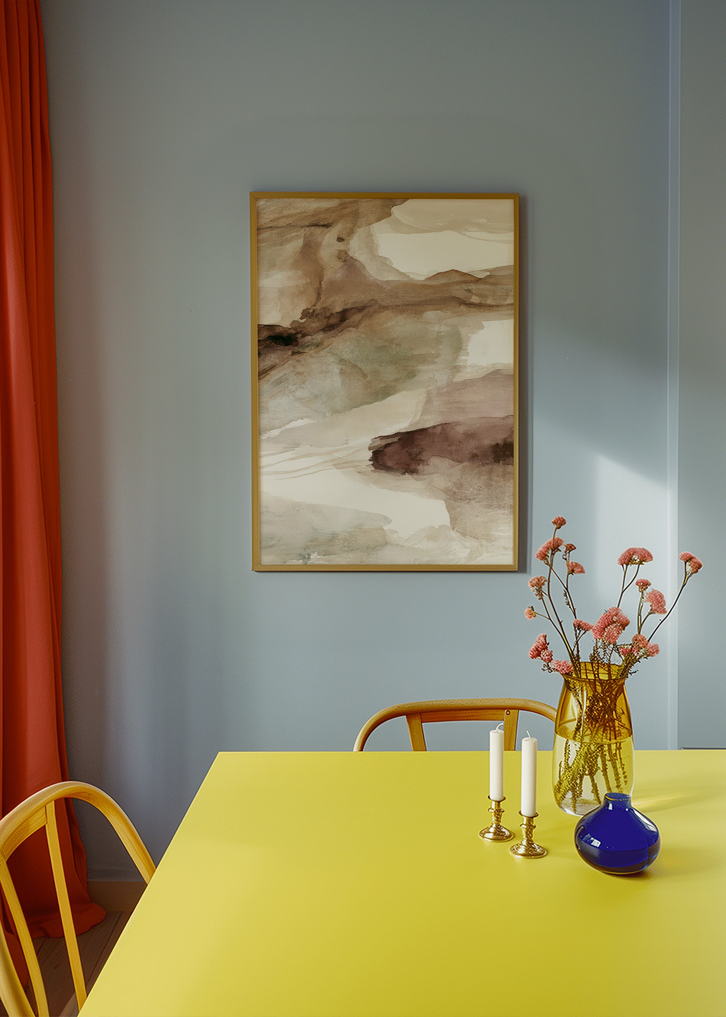 Quadro astratto strati terrestri