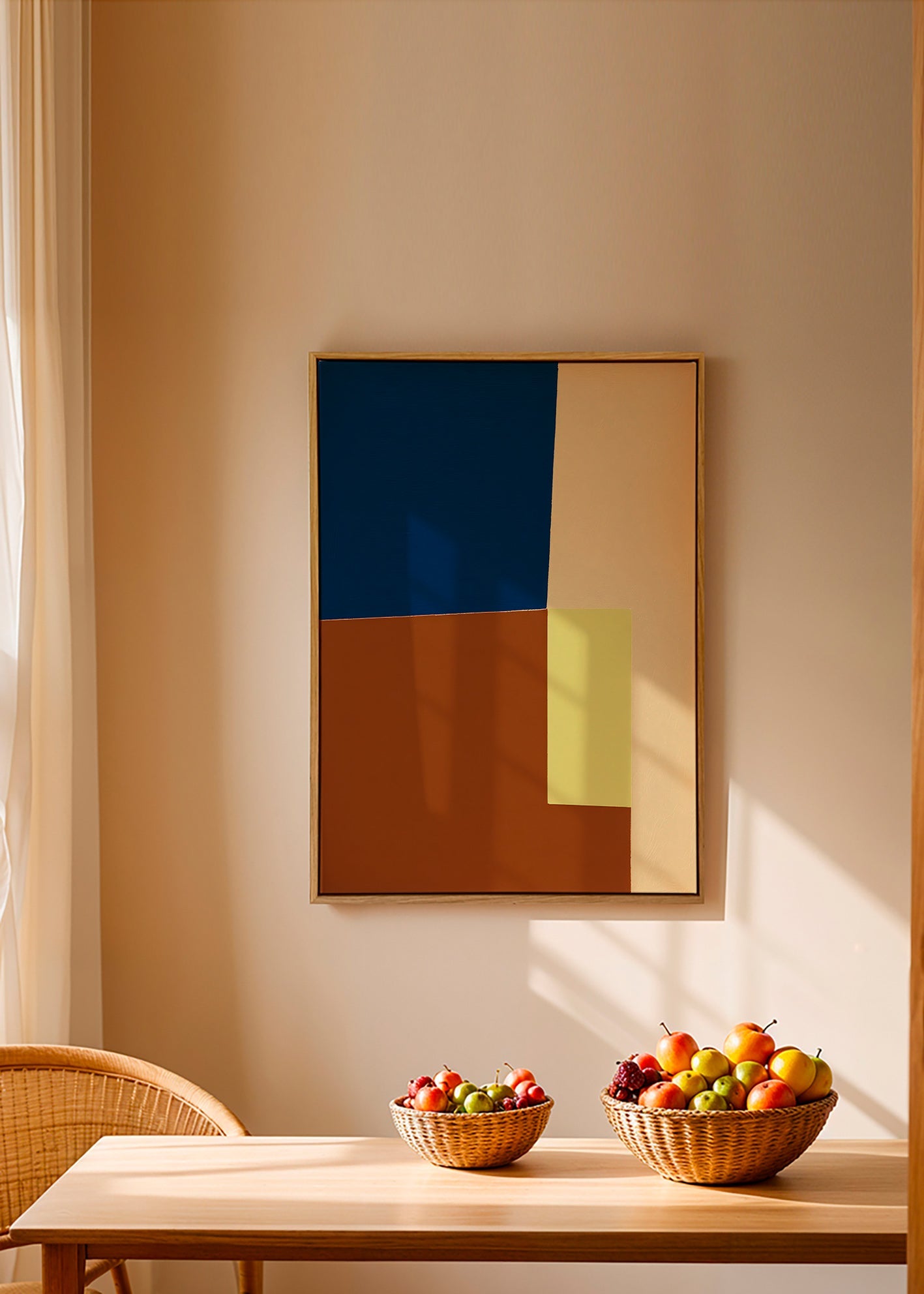 Quadro geometrico con blocchi di colore