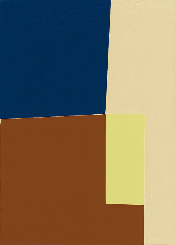 Quadro geometrico con blocchi di colore