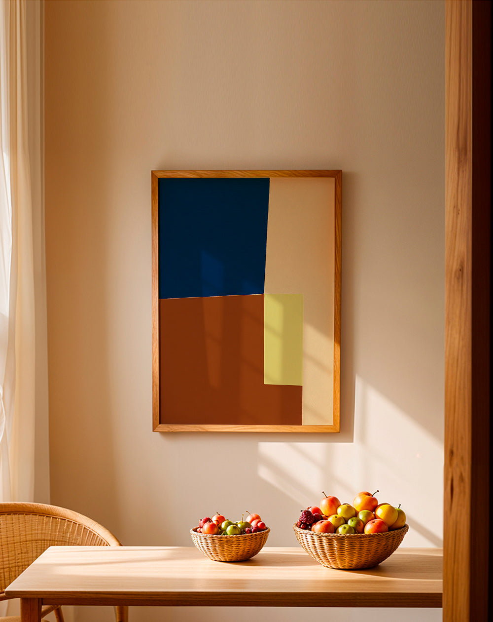Quadro geometrico con blocchi di colore