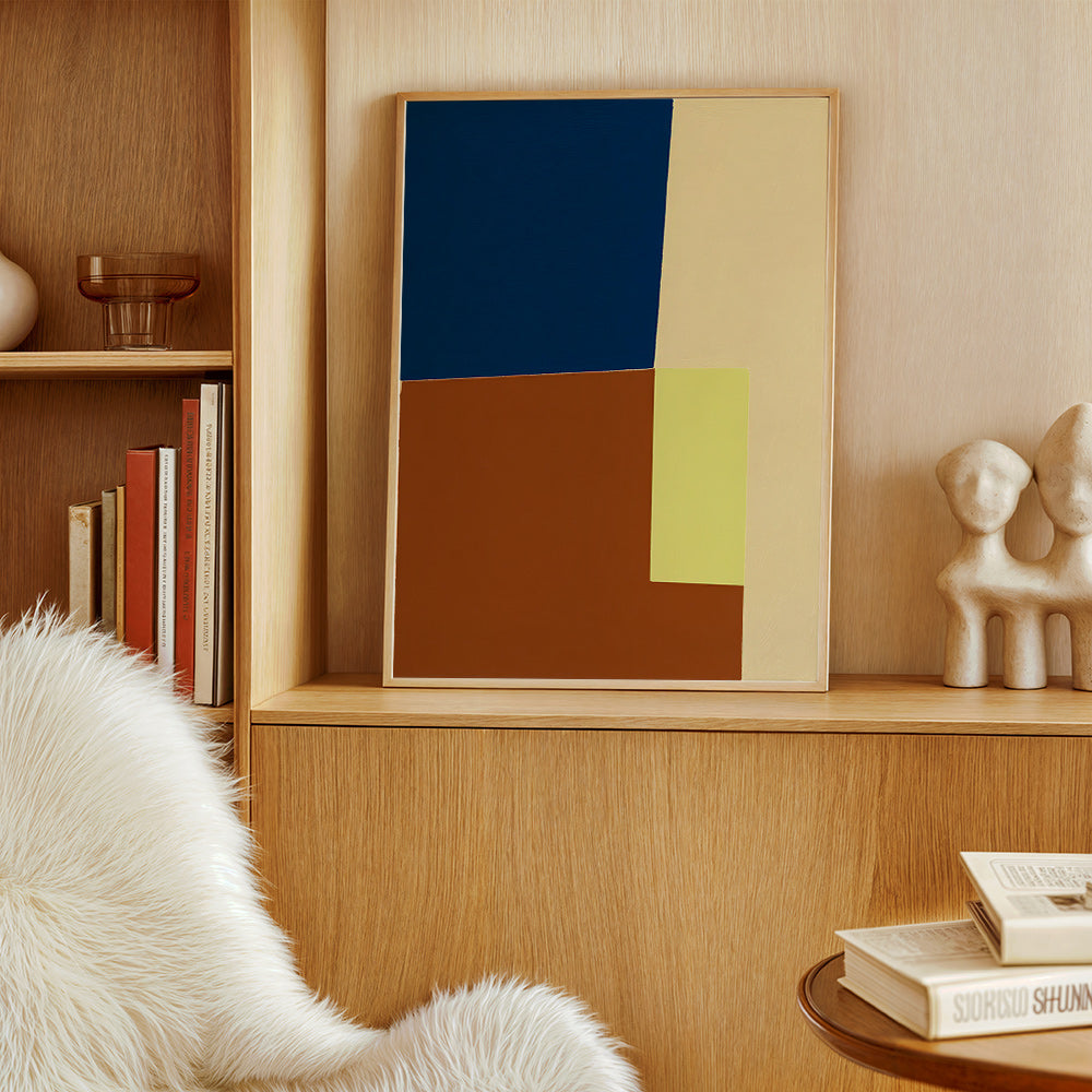 Quadro geometrico con blocchi di colore