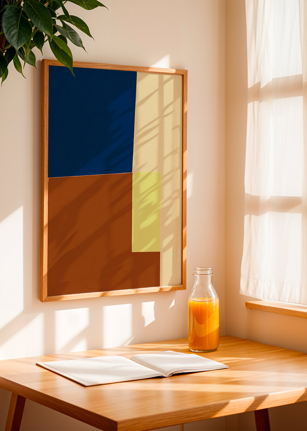 Quadro geometrico con blocchi di colore