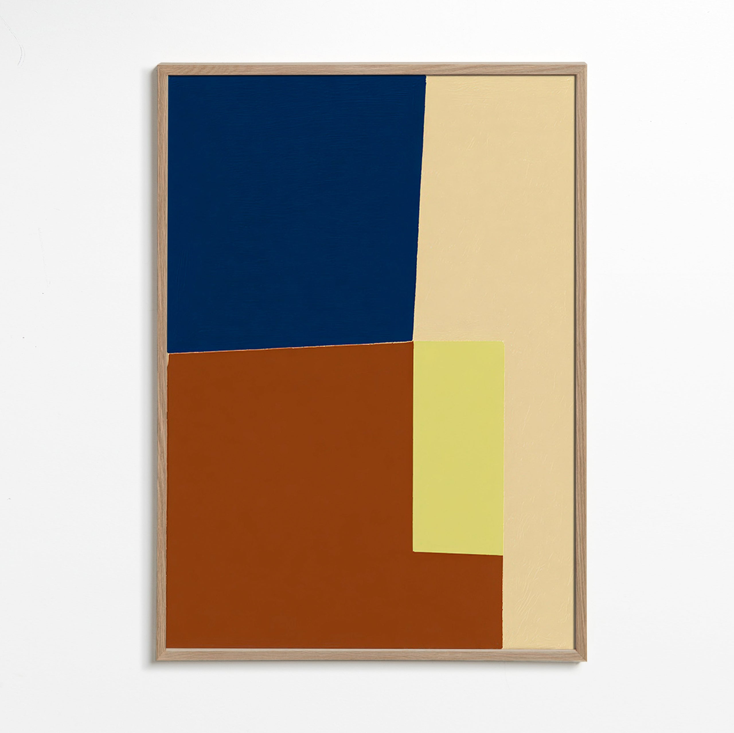 Quadro geometrico con blocchi di colore