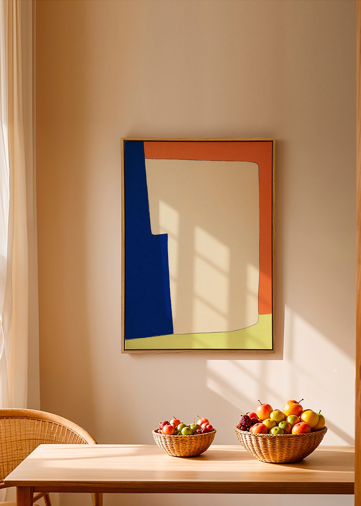Quadro astratto con forme morbide