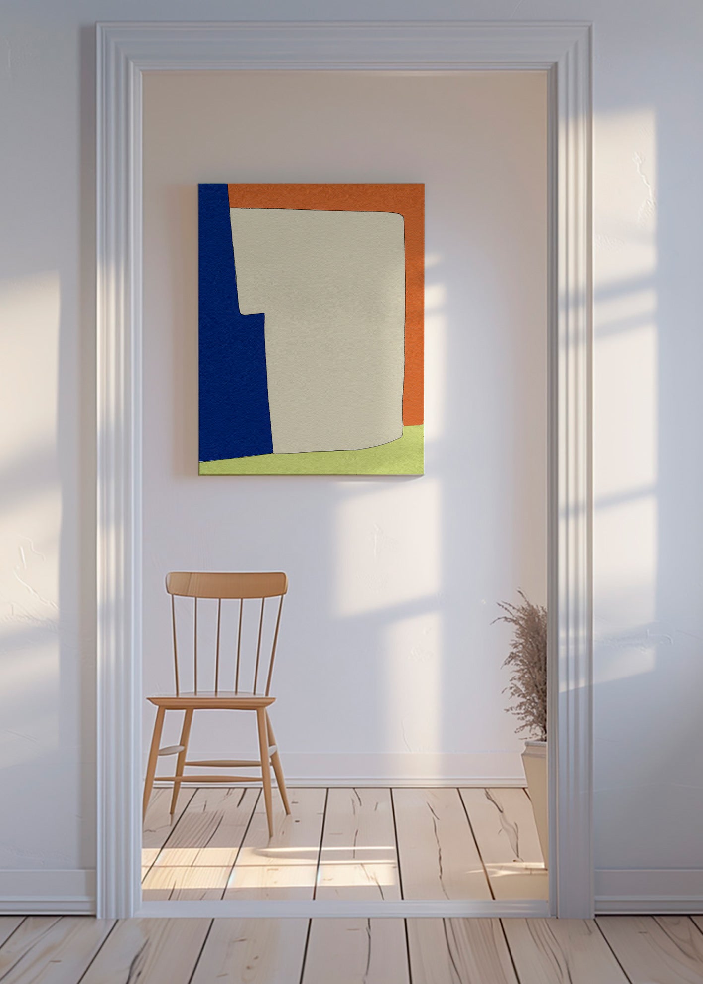 Quadro astratto con forme morbide