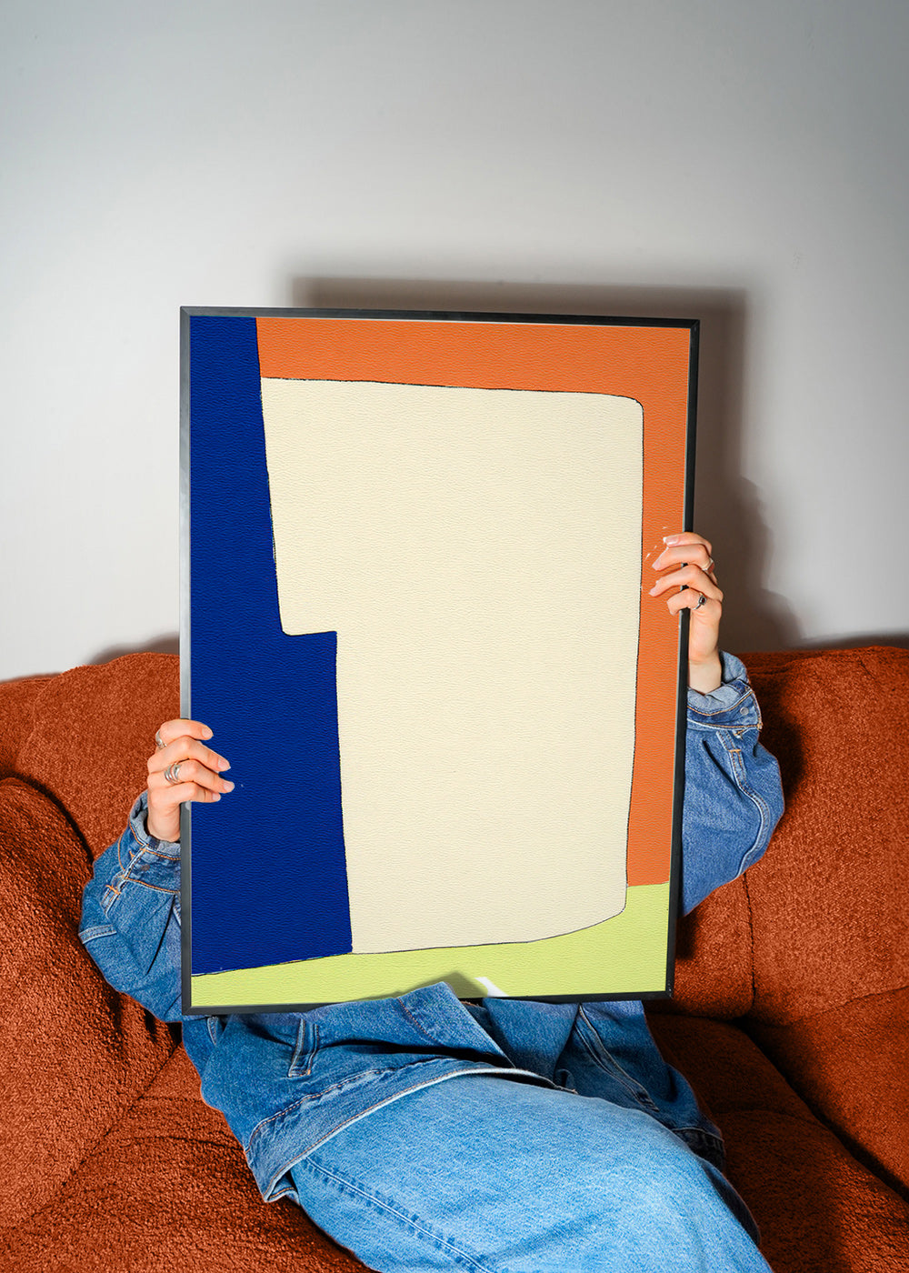 Quadro astratto con forme morbide