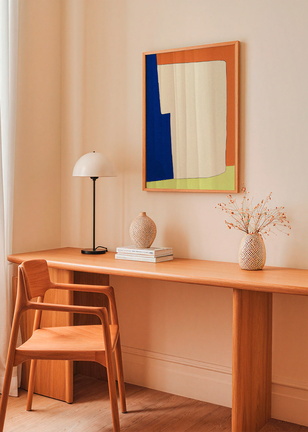 Quadro astratto con forme morbide