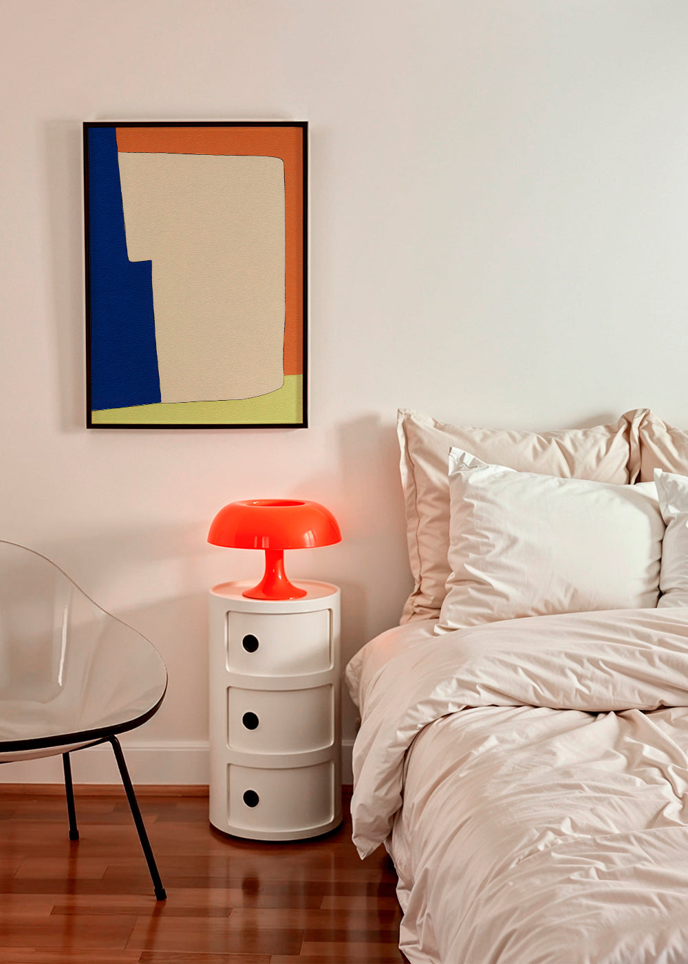 Quadro astratto con forme morbide