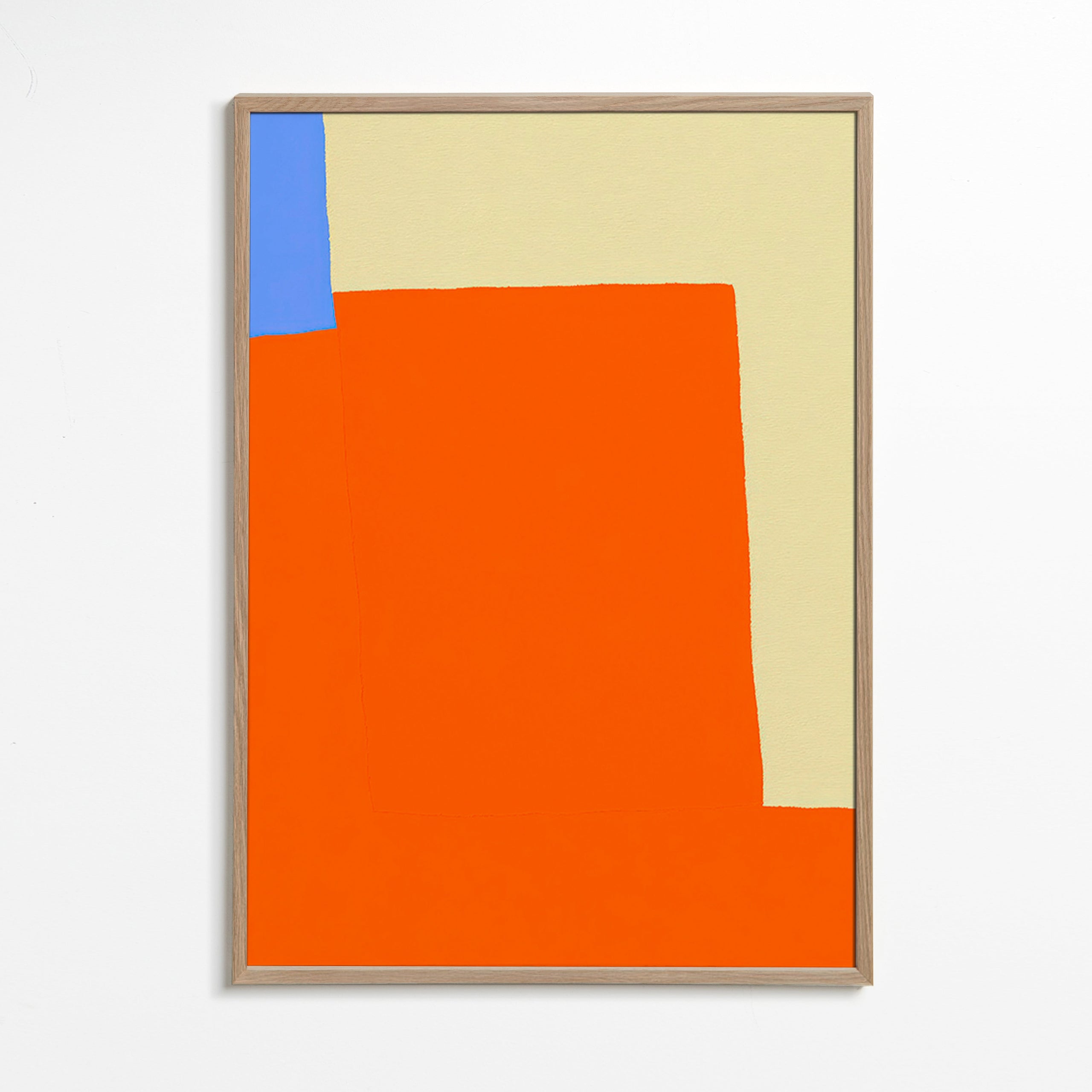 Quadro astratto con blocchi arancioni