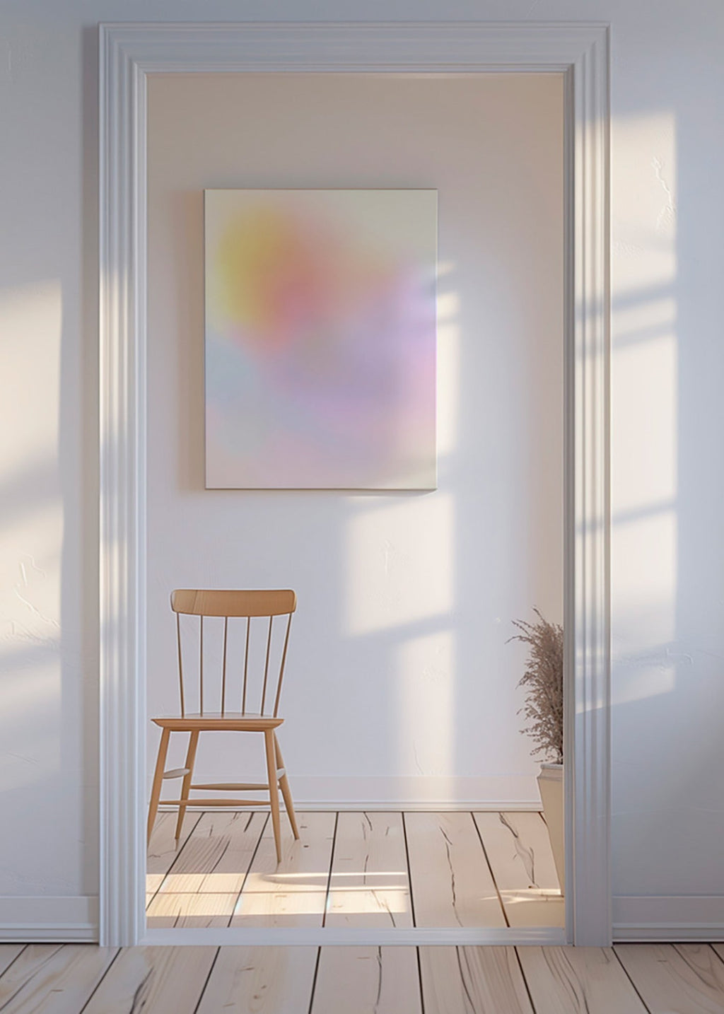 Quadro astratto pastello con sfumature morbide