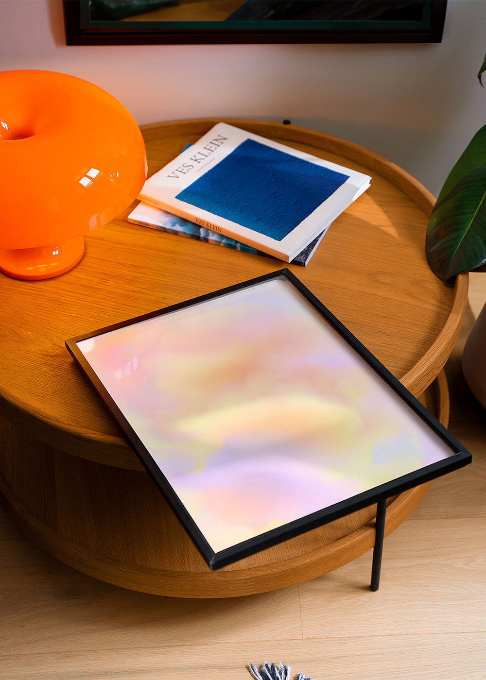 Quadro astratto nuvole in toni pastello