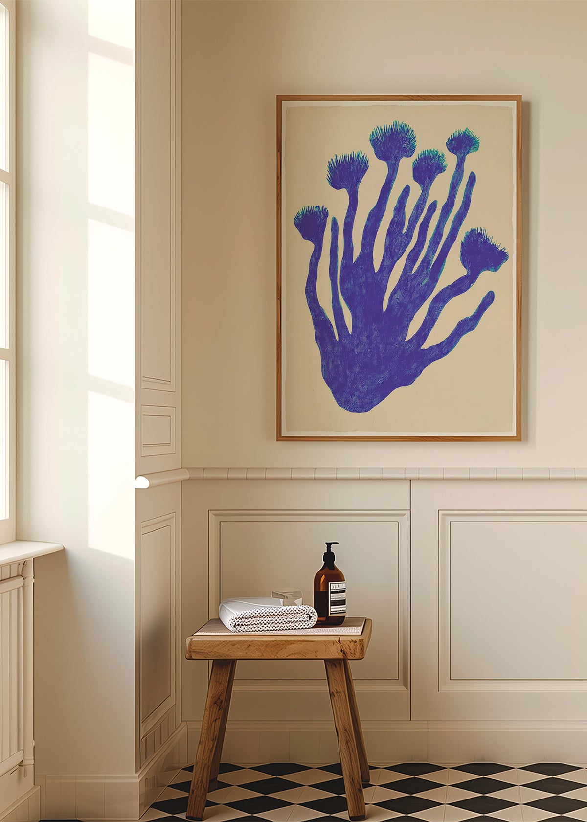 Stampa botanica Indigo Coral