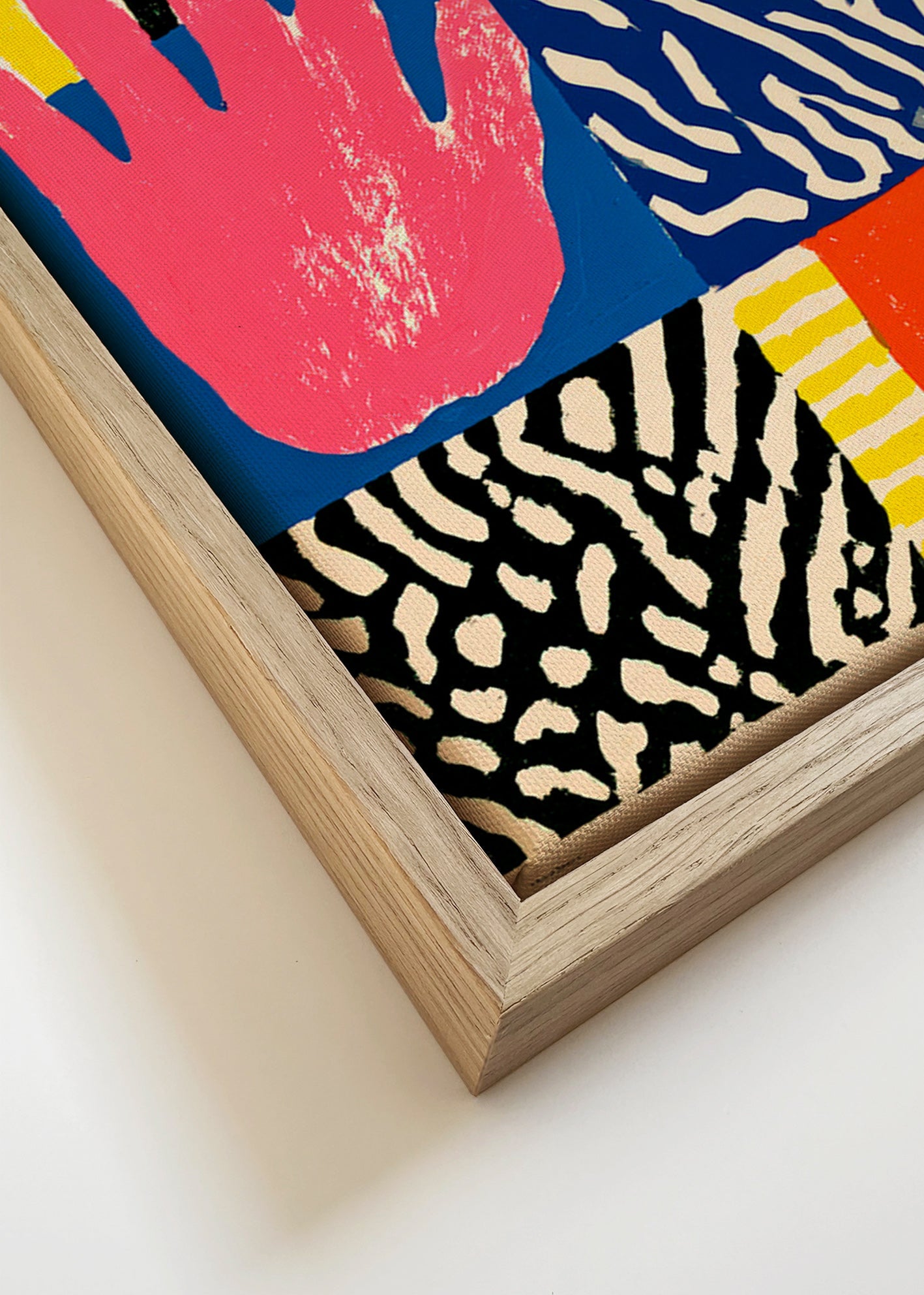 Stampa botanica con mano grafica e trame