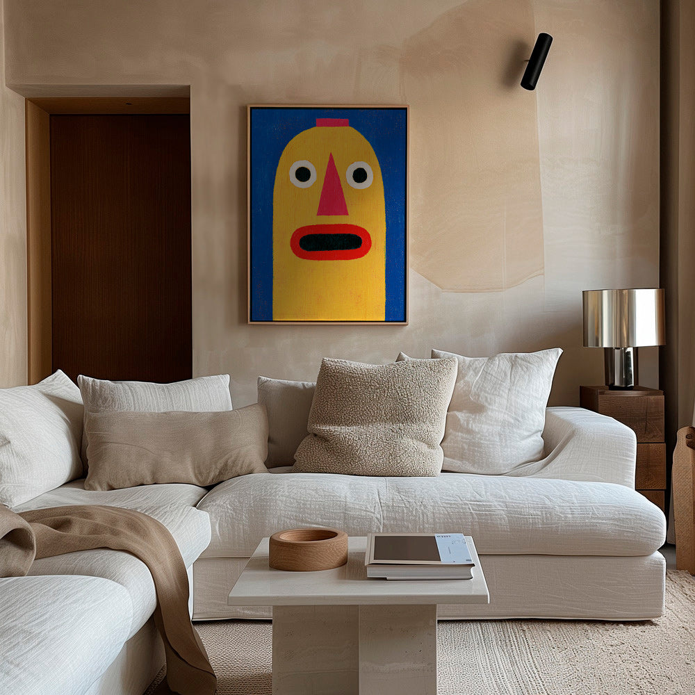 Illustrazione maschera gialla