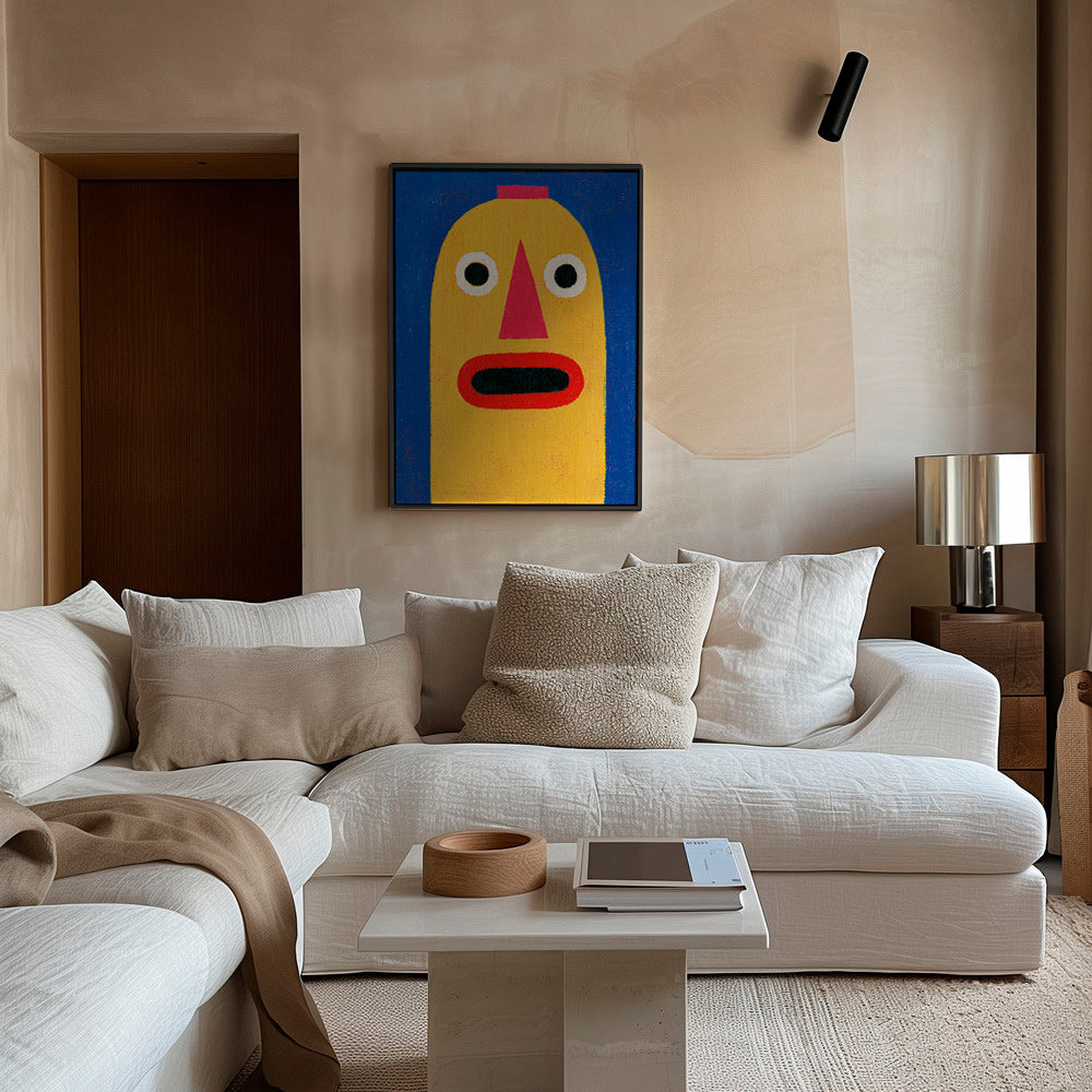 Illustrazione maschera gialla