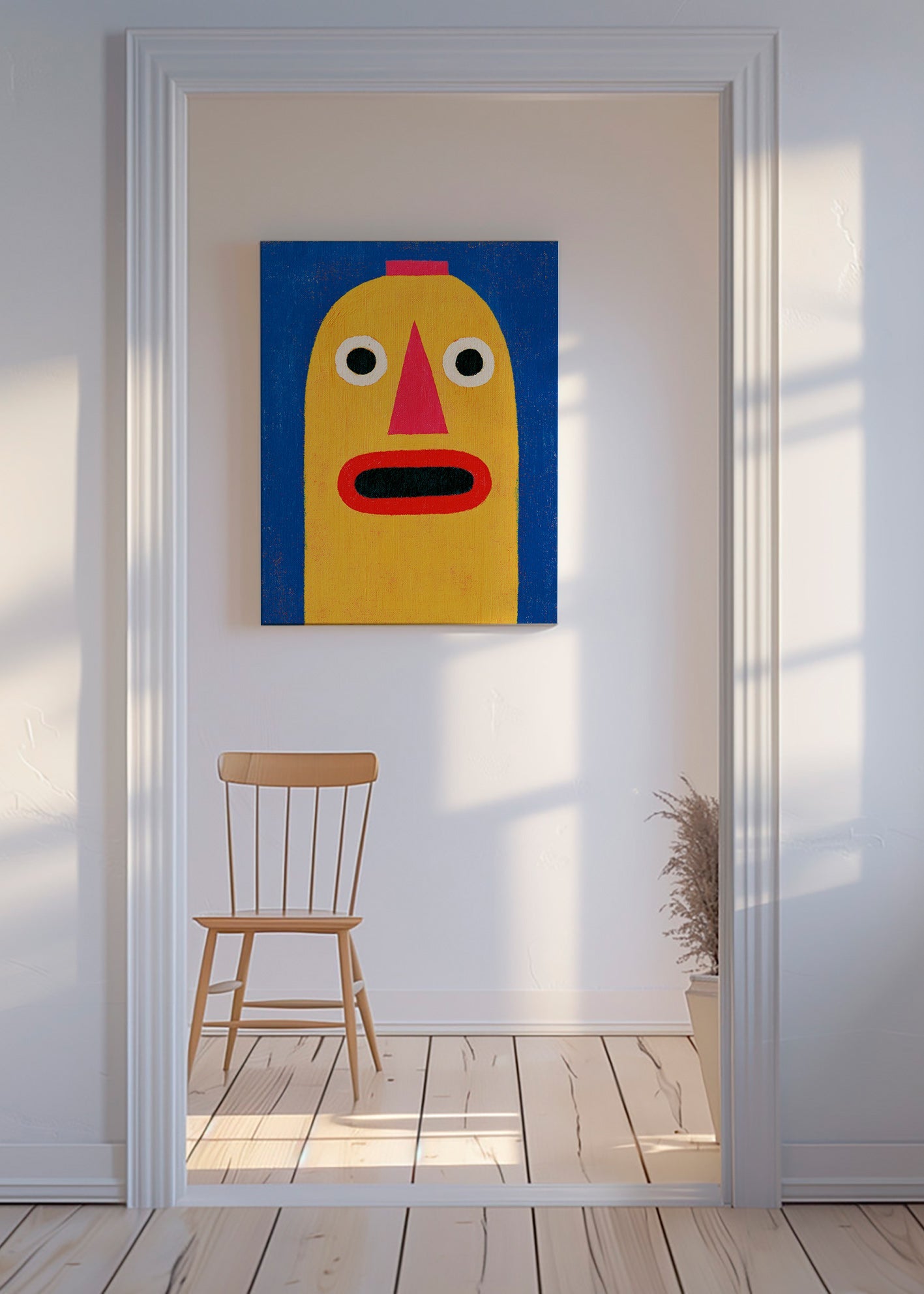 Illustrazione maschera gialla