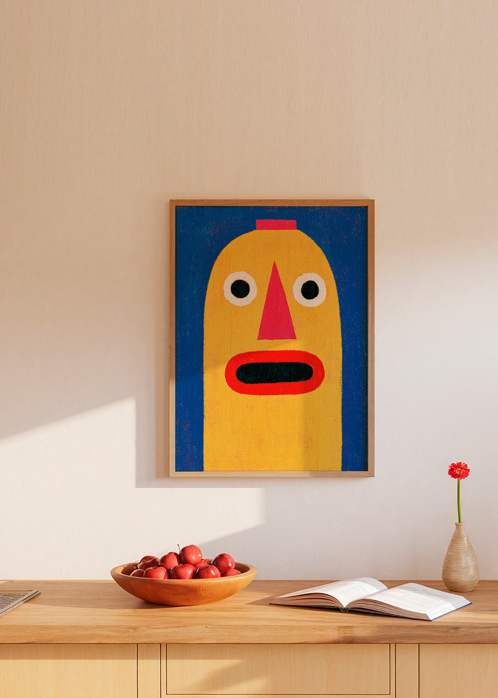 Illustrazione maschera gialla