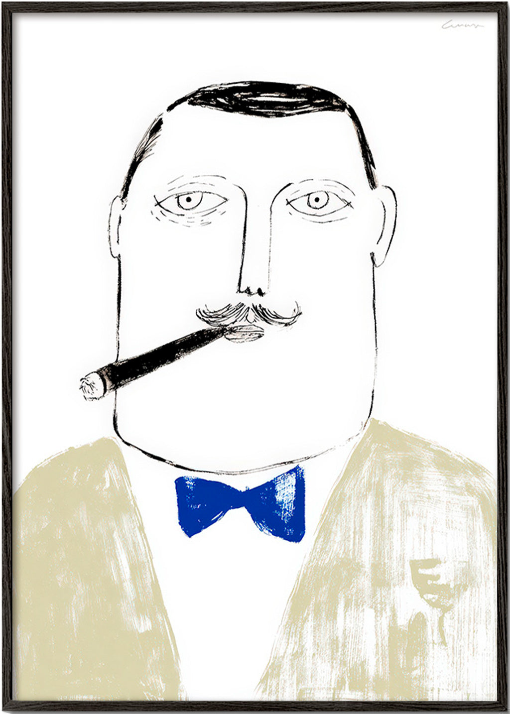 Illustrazione di gentiluomo con sigaro
