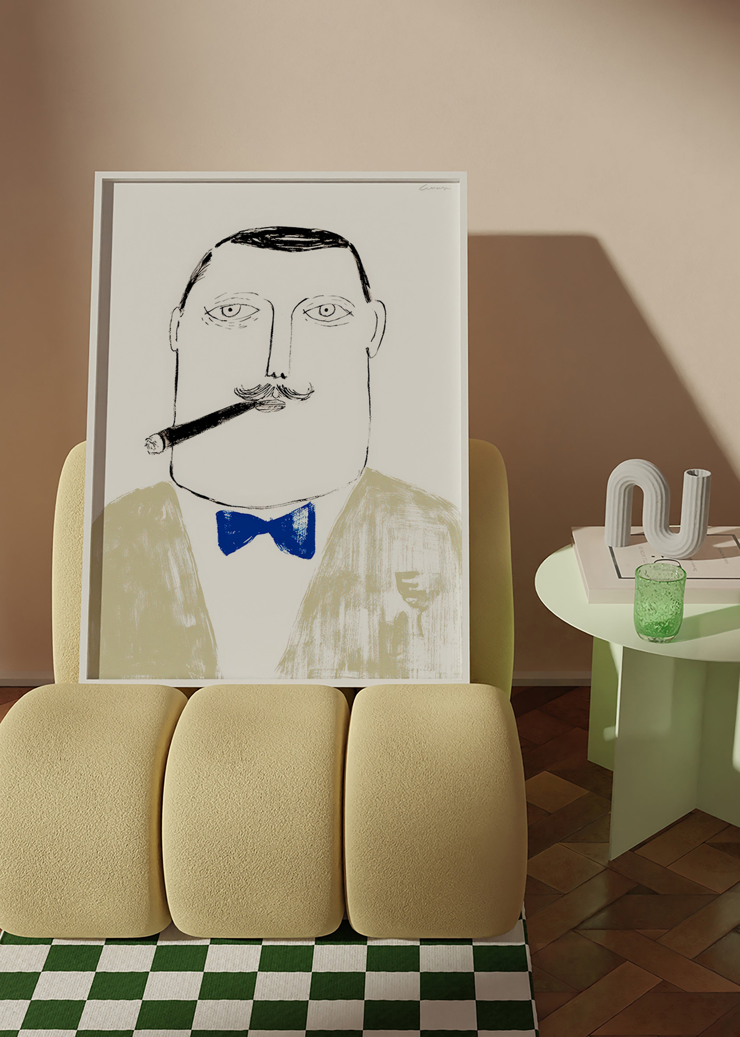 Illustrazione di gentiluomo con sigaro