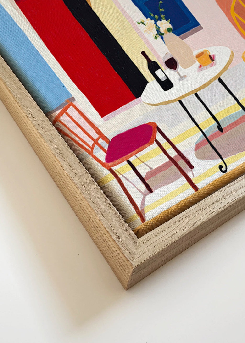 Arte da cucina: balcone italiano con tavolo e vino