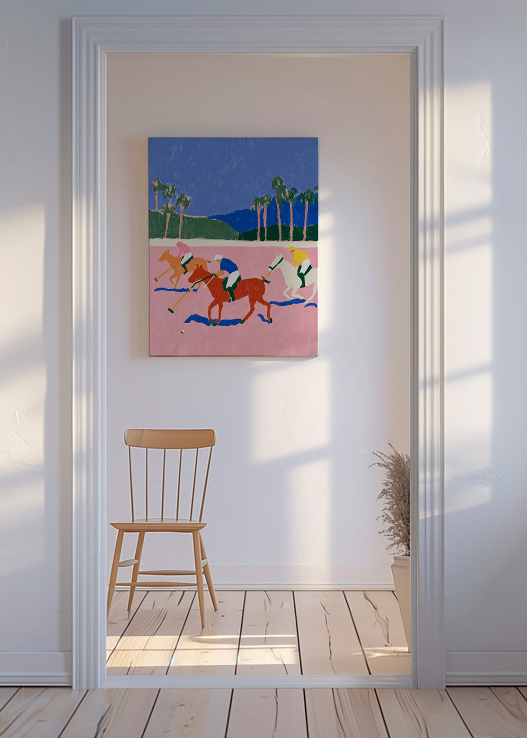 Quadro sport polo rosa