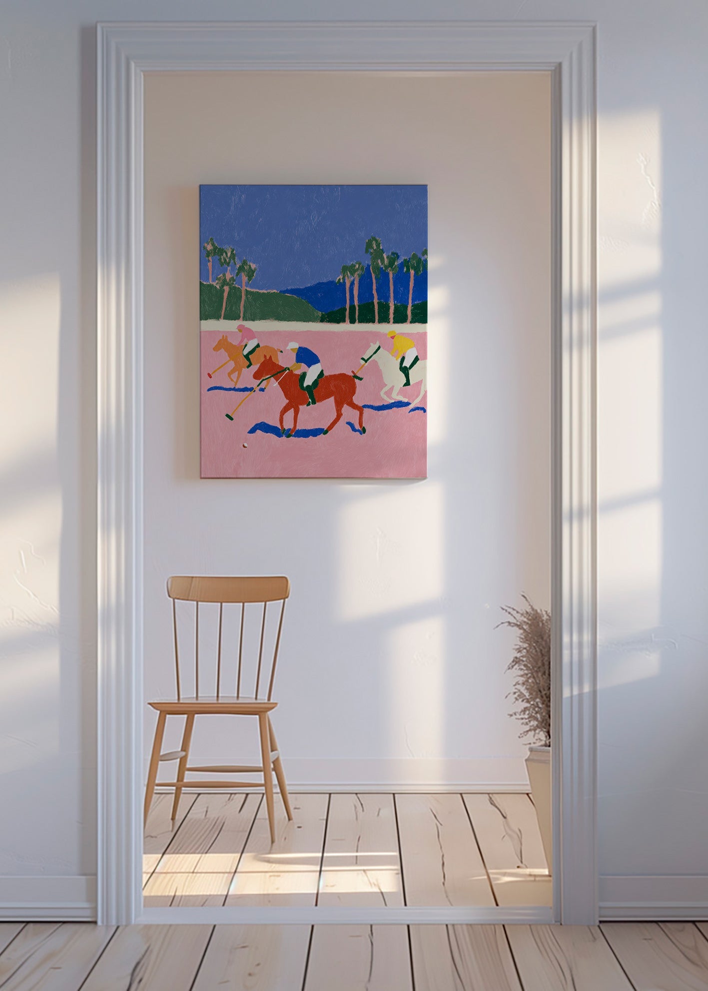 Quadro sport polo rosa