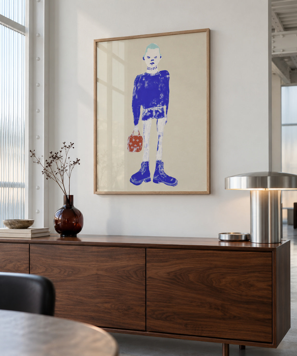 Blue Walker - Framed poster in an interior