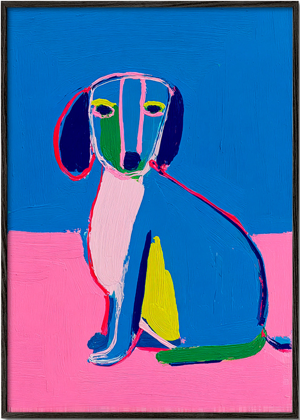 Opera cane neon colori intensi