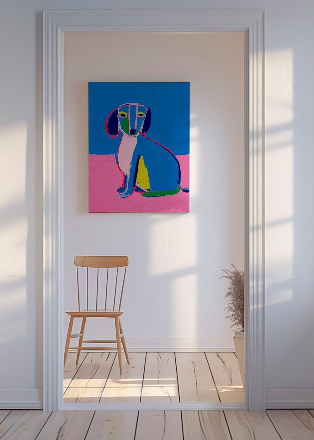 Opera cane neon colori intensi