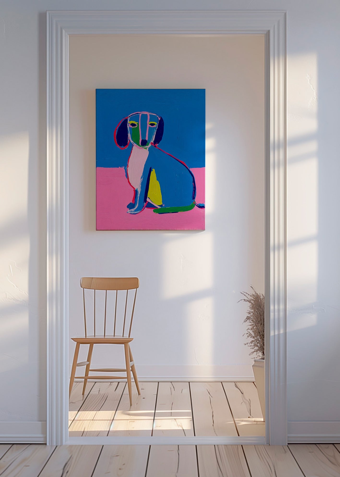 Opera cane neon colori intensi