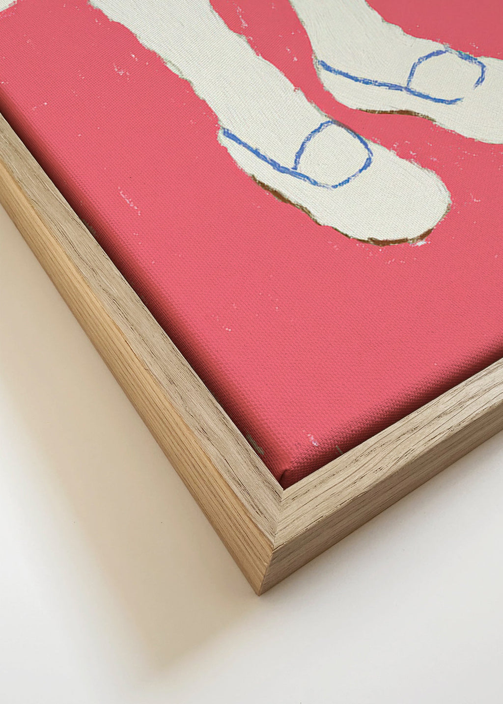 Illustrazione di gambe con scarpe rosa