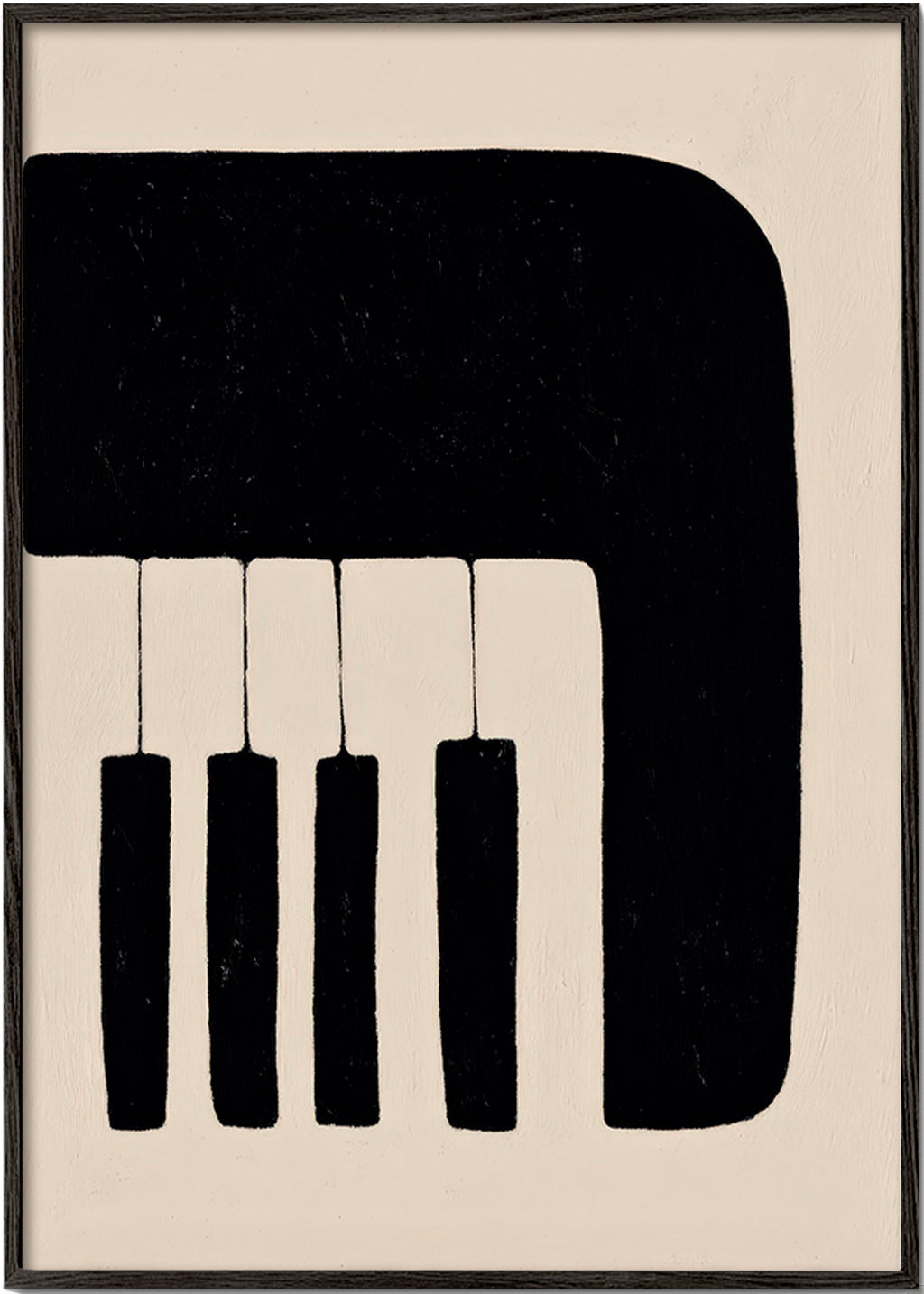Quadro minimalista con tasti di pianoforte