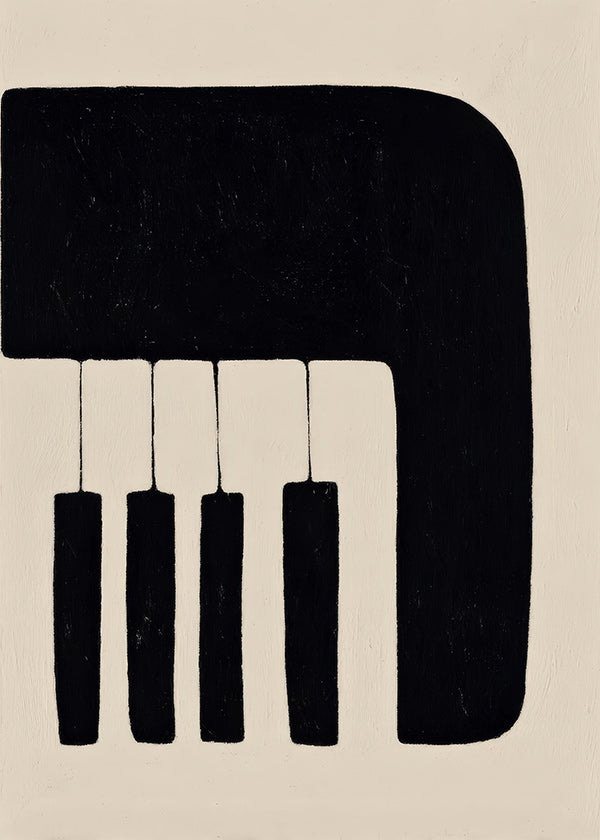 Quadro minimalista con tasti di pianoforte