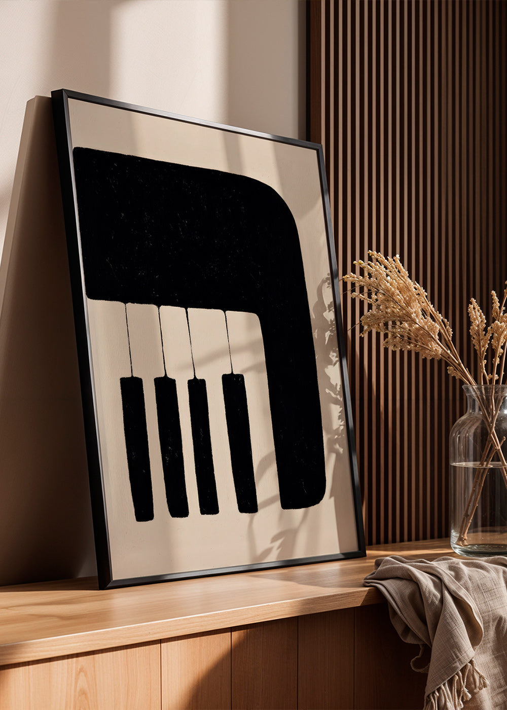 Quadro minimalista con tasti di pianoforte