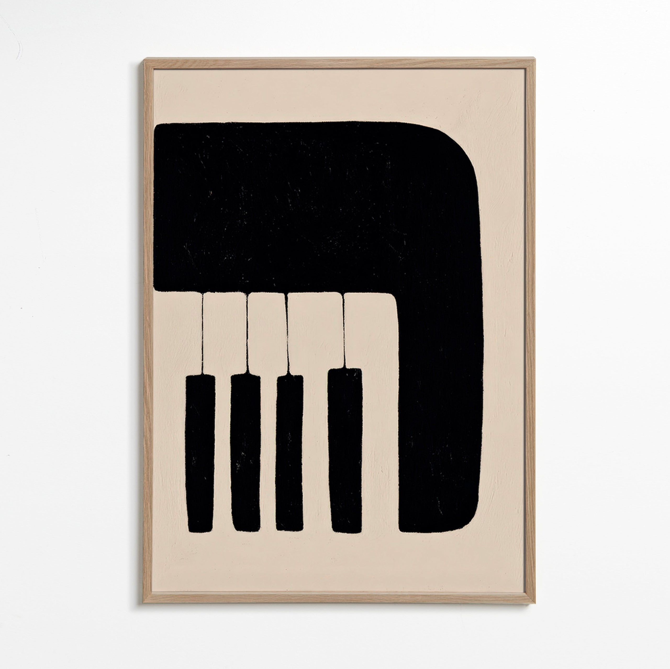 Quadro minimalista con tasti di pianoforte
