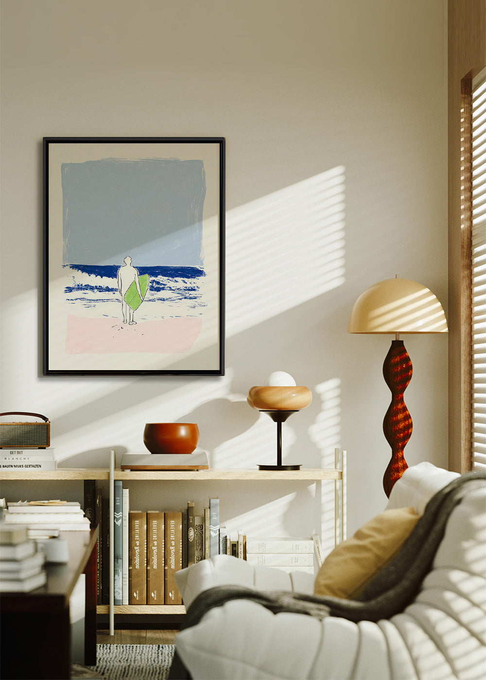 Illustrazione surf minimal