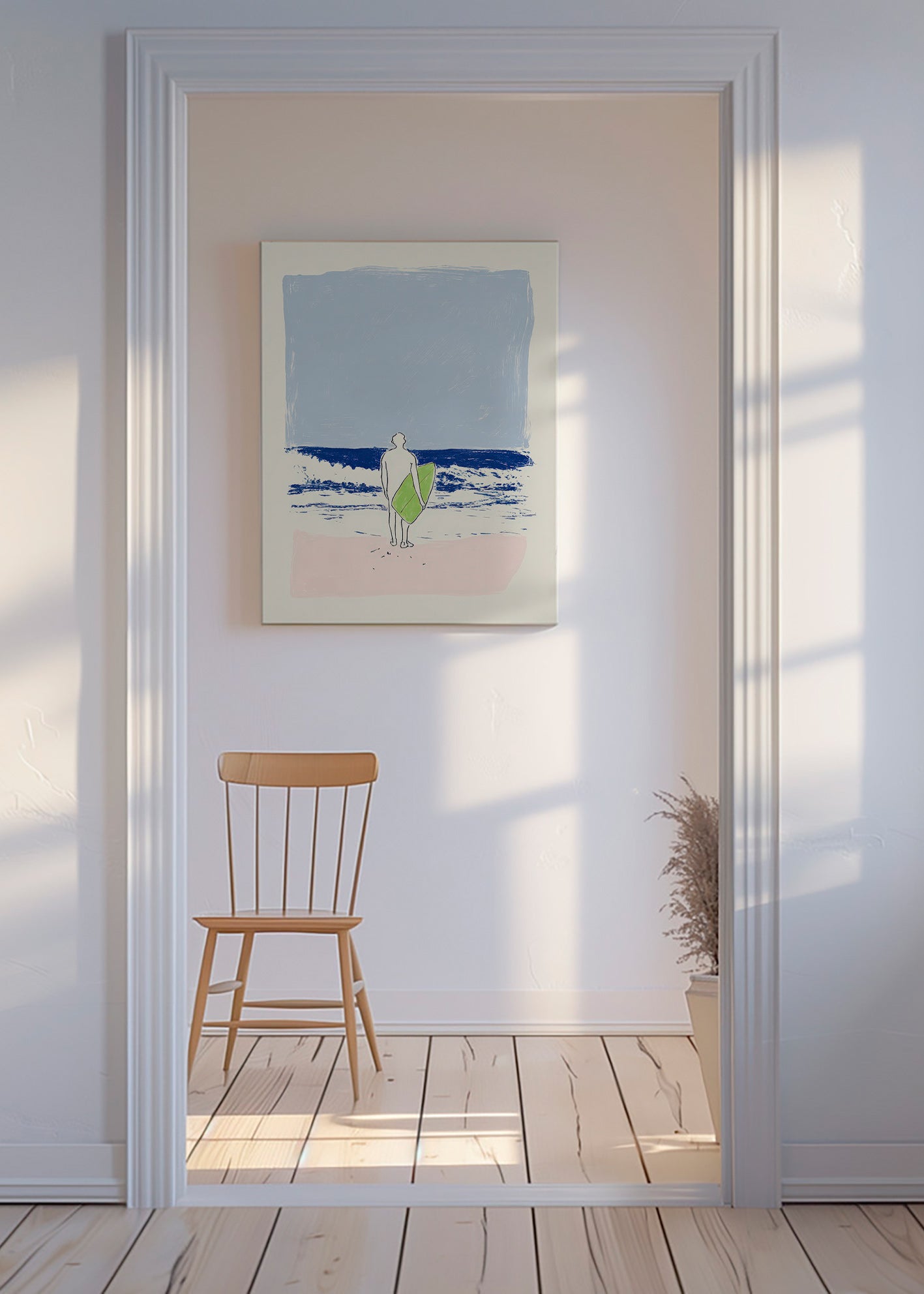 Illustrazione surf minimal