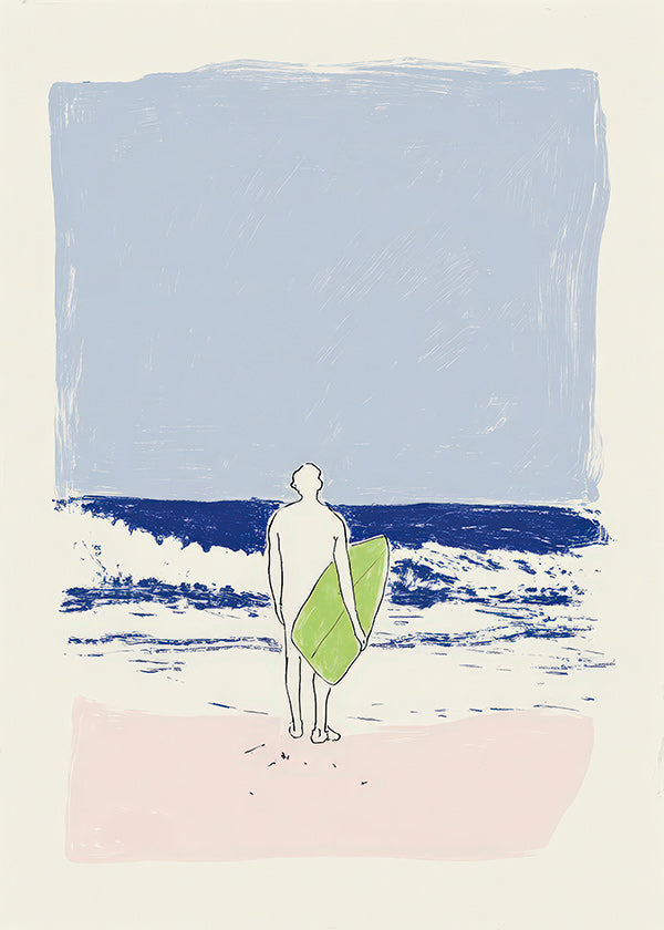 Illustrazione surf minimal