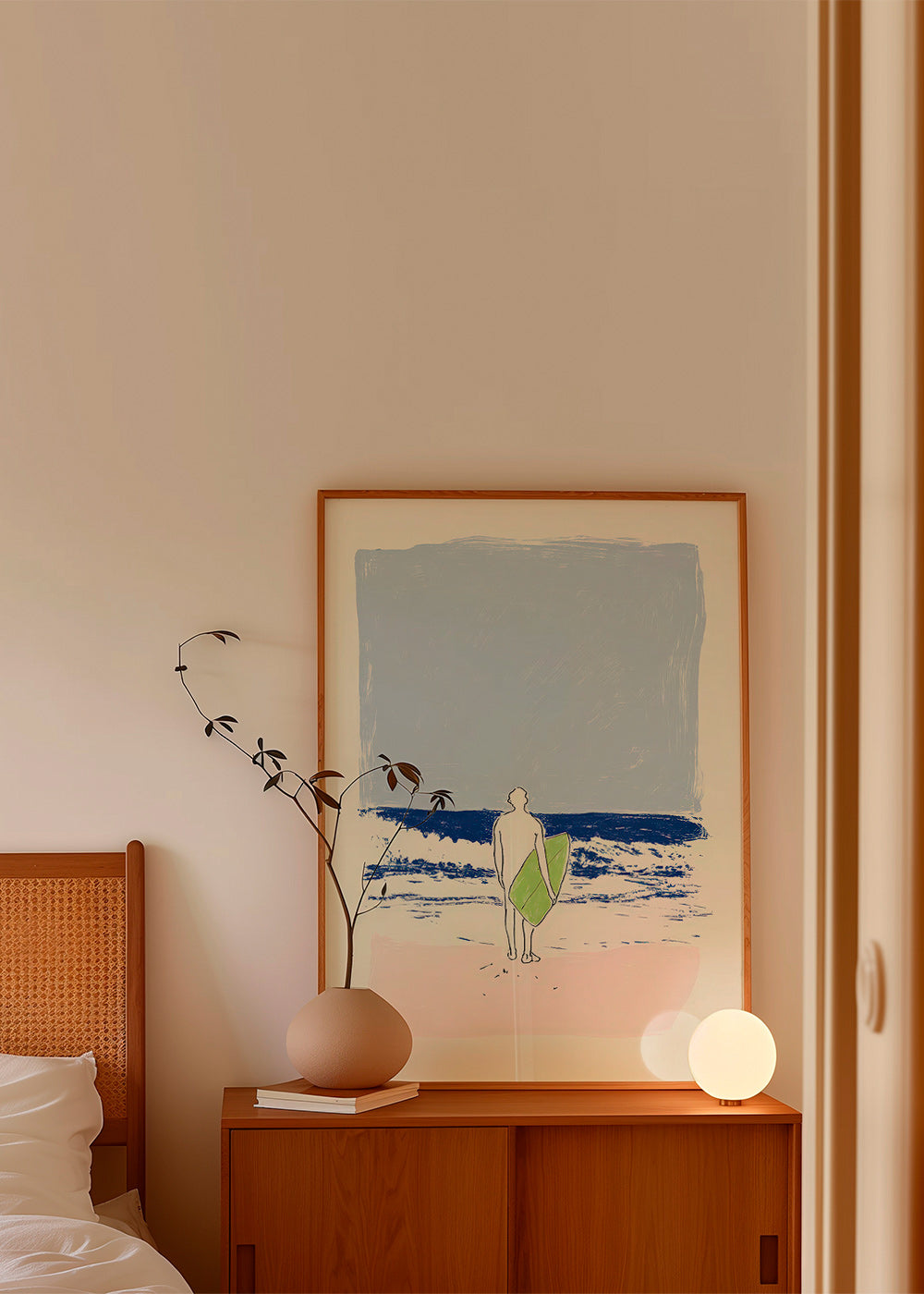Illustrazione surf minimal