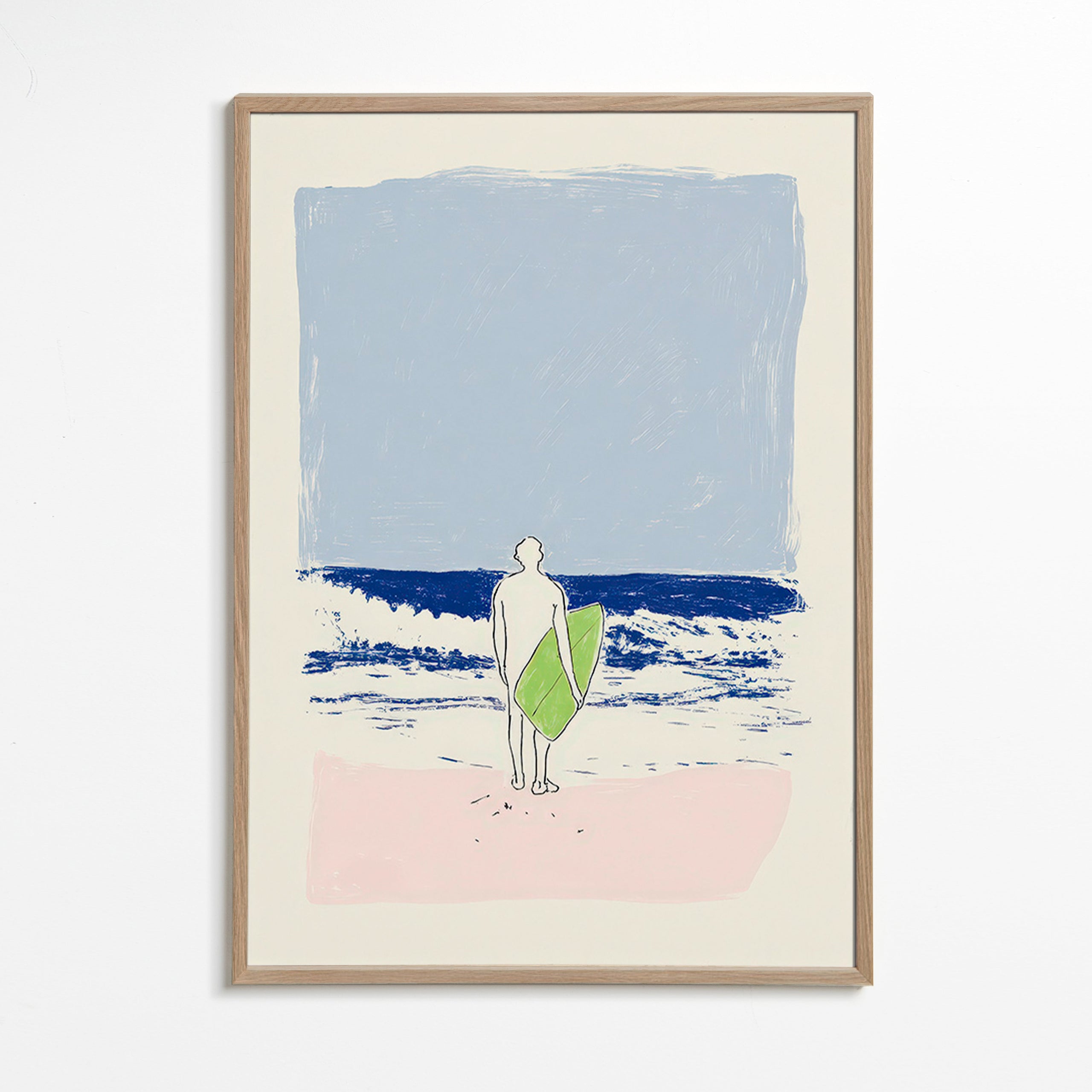 Illustrazione surf minimal